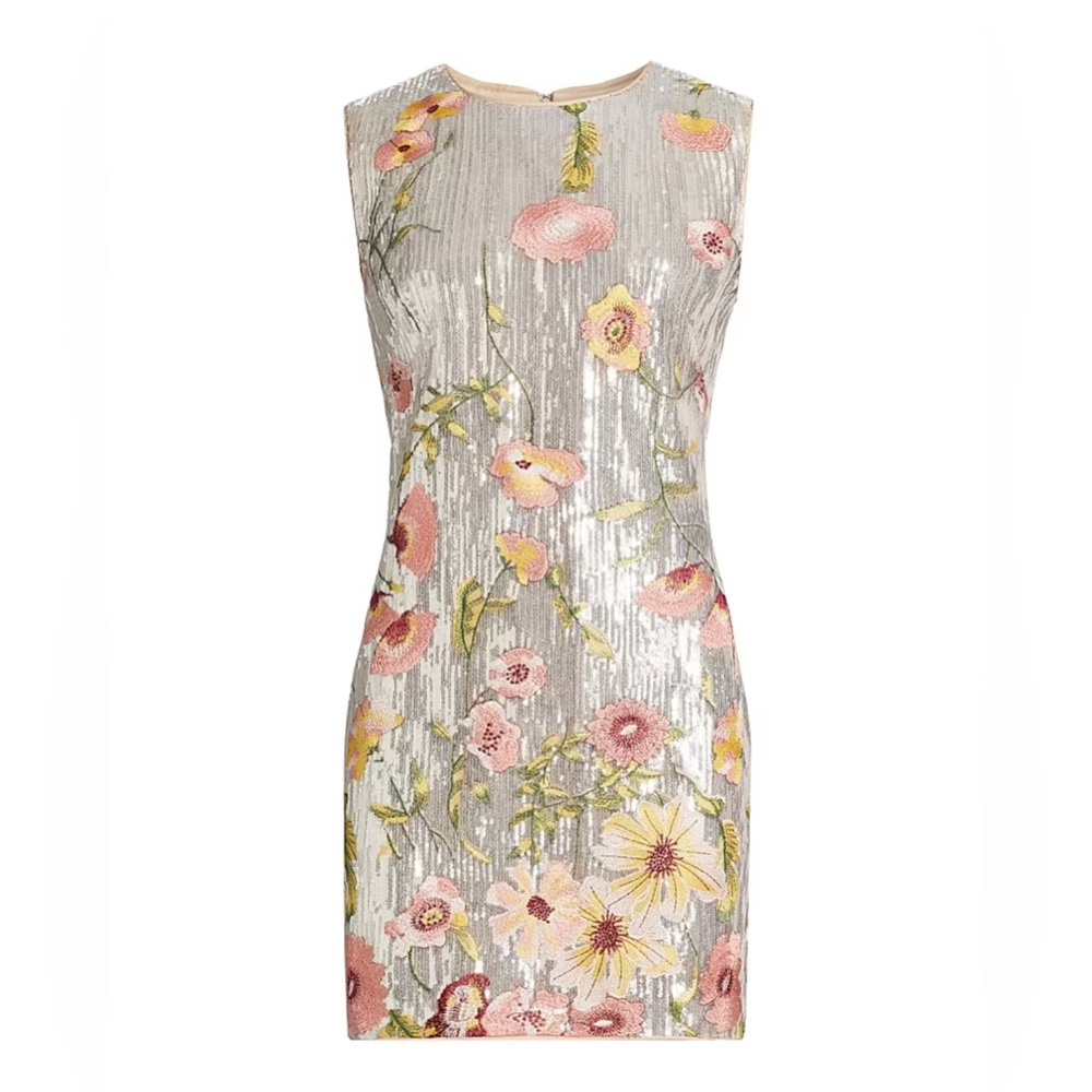 🎀 NWOT Stunning MILLY DRESS Sequins Floral 12 Wedding Formals NEW 🎀